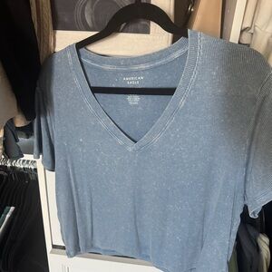 American Eagle Outfitters Blue V-Neck Women's Top